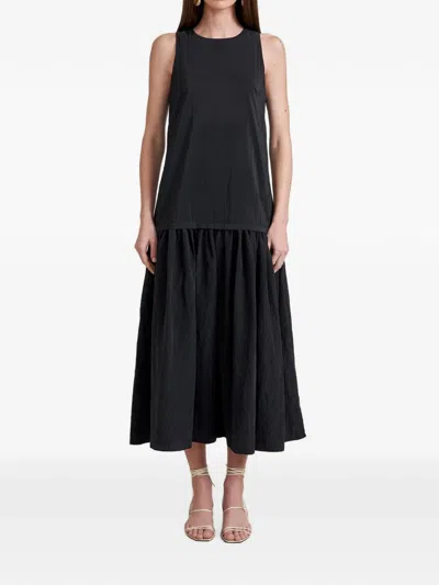 La Ligne Cornelia Drop-waist Dress In Black
