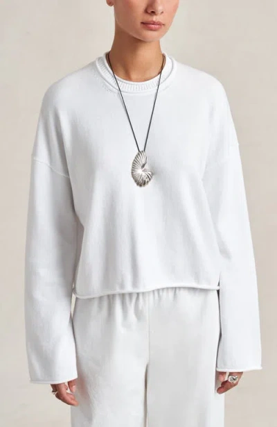 La Ligne Cotton Dominick Sweater In White