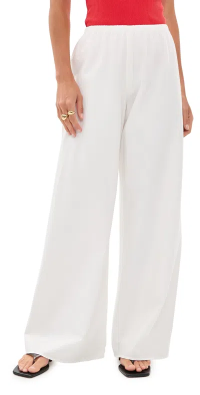 La Ligne Cotton Poplin Colby Pants White