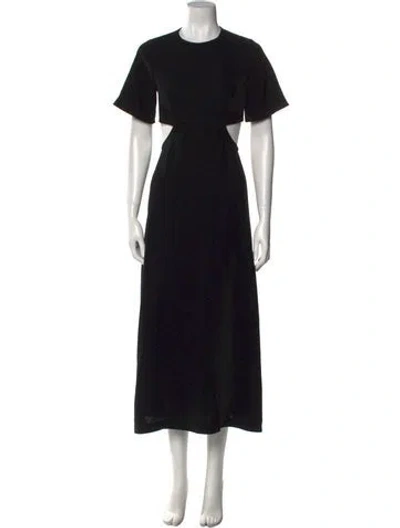Pre-owned La Ligne Crew Neck Long Dress In Black