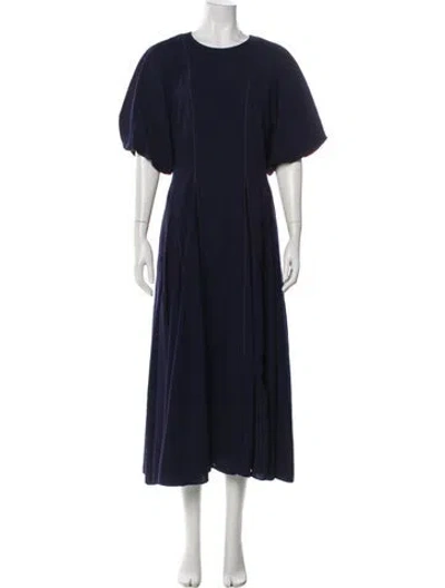 Pre-owned La Ligne Crew Neck Long Dress In Blue