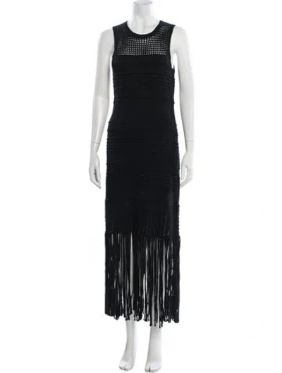 Pre-owned La Ligne Crew Neck Long Dress In Blue