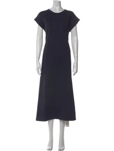 Pre-owned La Ligne Crew Neck Long Dress In Blue