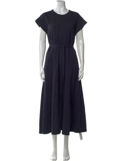 Pre-owned La Ligne Crew Neck Long Dress In Blue