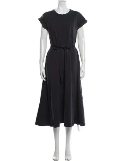 Pre-owned La Ligne Crew Neck Long Dress In Blue