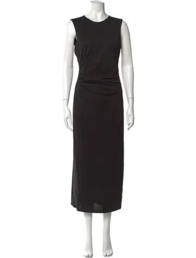 Pre-owned La Ligne Crew Neck Long Dress W/ Tags In Black