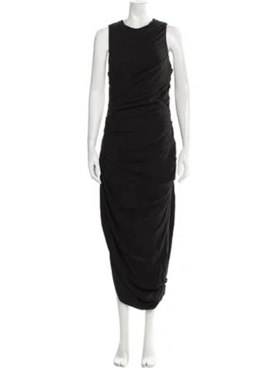 Pre-owned La Ligne Crew Neck Long Dress W/ Tags In Black