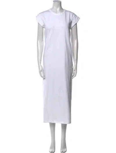 Pre-owned La Ligne Crew Neck Long Dress In White