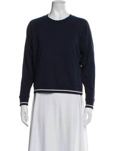 Pre-owned La Ligne Crew Neck Long Sleeve Sweatshirt In Blue