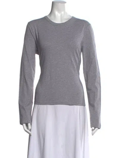 Pre-owned La Ligne Crew Neck Long Sleeve T-shirt W/ Tags In Grey