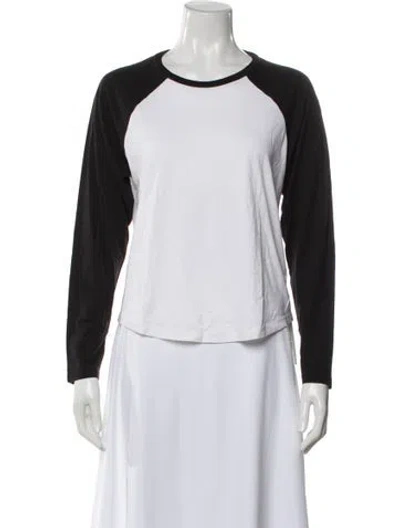 Pre-owned La Ligne Crew Neck Long Sleeve T-shirt In White