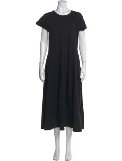 Pre-owned La Ligne Crew Neck Midi Length Dress In Blue