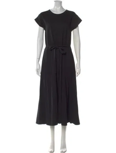 Pre-owned La Ligne Crew Neck Midi Length Dress In Blue