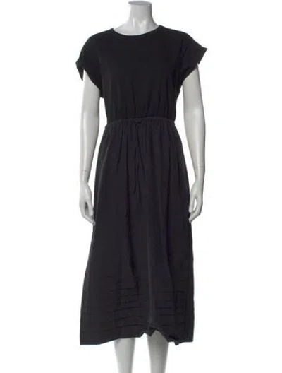 Pre-owned La Ligne Crew Neck Midi Length Dress W/ Tags In Black