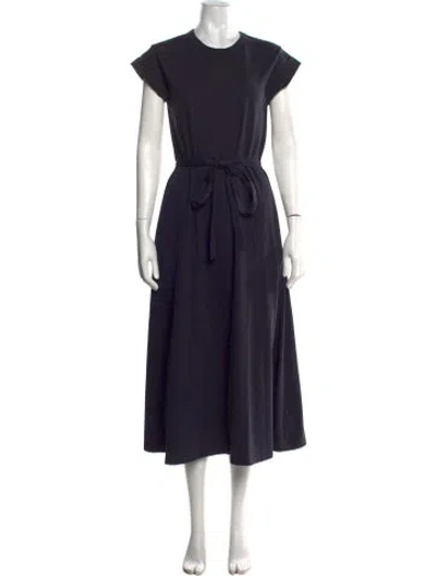 Pre-owned La Ligne Crew Neck Midi Length Dress W/ Tags In Blue