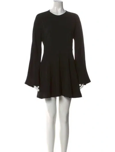 Pre-owned La Ligne Crew Neck Mini Dress In Black
