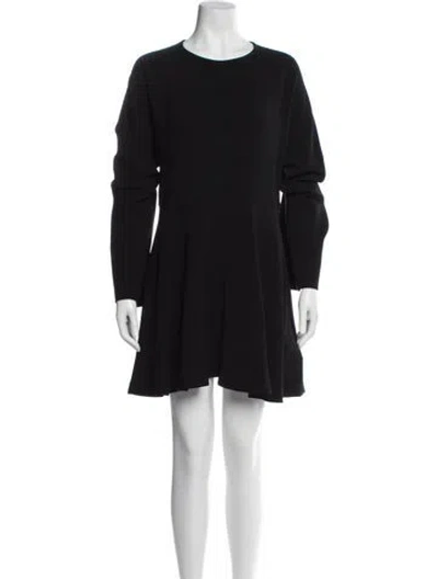 Pre-owned La Ligne Crew Neck Mini Dress In Black
