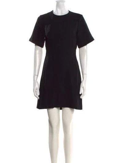 Pre-owned La Ligne Crew Neck Mini Dress In Black