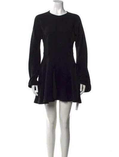 Pre-owned La Ligne Crew Neck Mini Dress In Black