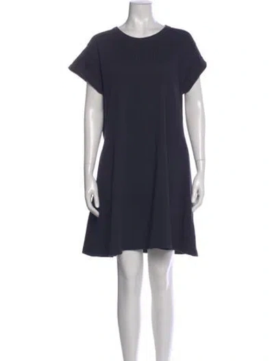 Pre-owned La Ligne Crew Neck Mini Dress In Blue