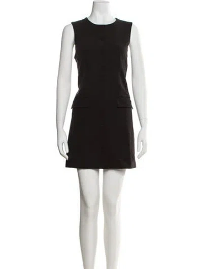 Pre-owned La Ligne Crew Neck Mini Dress W/ Tags In Black