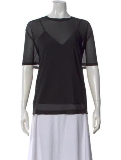 Pre-owned La Ligne Crew Neck Short Sleeve Top In Black