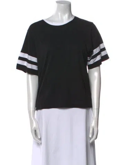 Pre-owned La Ligne Crew Neck Short Sleeve T-shirt In Black