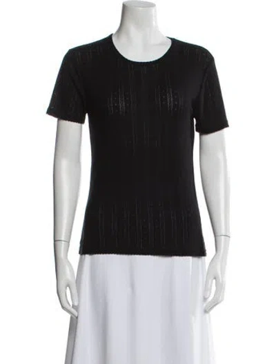Pre-owned La Ligne Crew Neck Short Sleeve T-shirt In Black