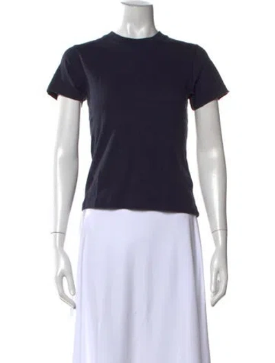 Pre-owned La Ligne Crew Neck Short Sleeve T-shirt In Blue