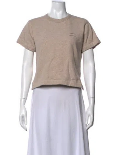 Pre-owned La Ligne Crew Neck Short Sleeve T-shirt In Neutral