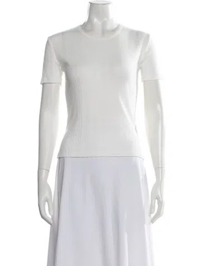 Pre-owned La Ligne Crew Neck Short Sleeve T-shirt In Neutral