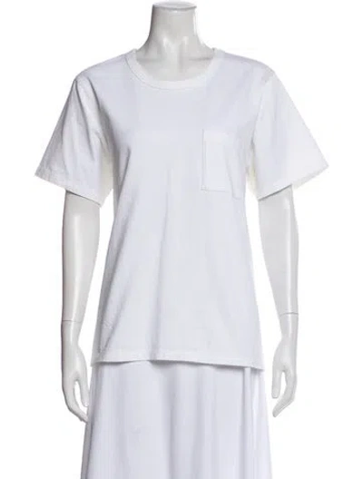 Pre-owned La Ligne Crew Neck Short Sleeve T-shirt In White