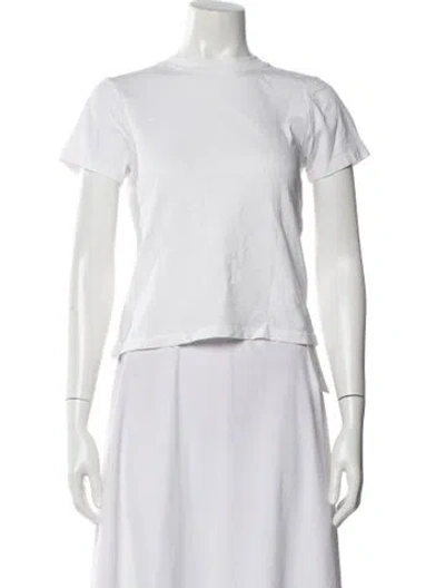 Pre-owned La Ligne Crew Neck Short Sleeve T-shirt In White