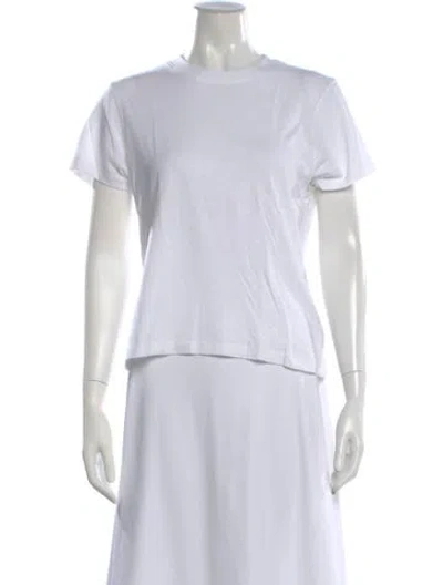 Pre-owned La Ligne Crew Neck Short Sleeve T-shirt In White