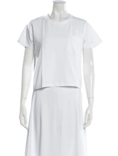 Pre-owned La Ligne Crew Neck Short Sleeve T-shirt In White