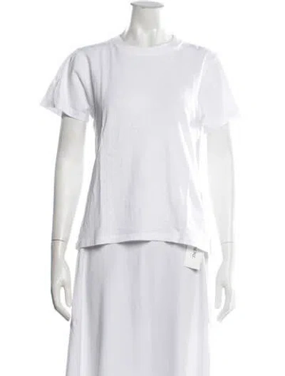 Pre-owned La Ligne Crew Neck Short Sleeve T-shirt In White