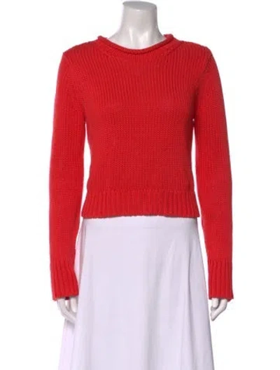 Pre-owned La Ligne Crew Neck Sweater In Red