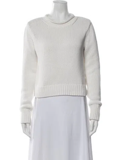 Pre-owned La Ligne Crew Neck Sweater In White