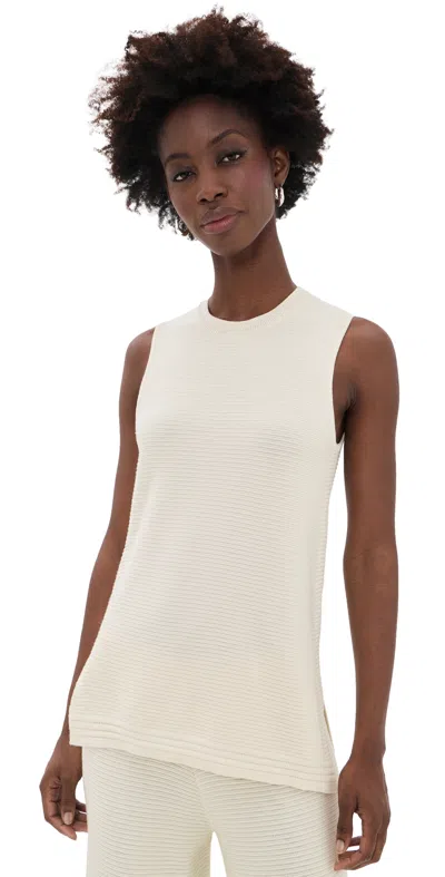 La Ligne Crochet Maxime Top Ivory In White