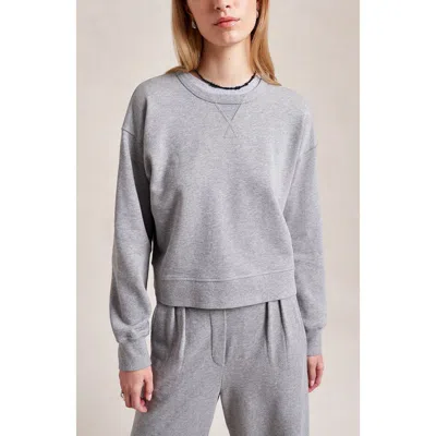 La Ligne Cropped James Sweatshirt In Gray