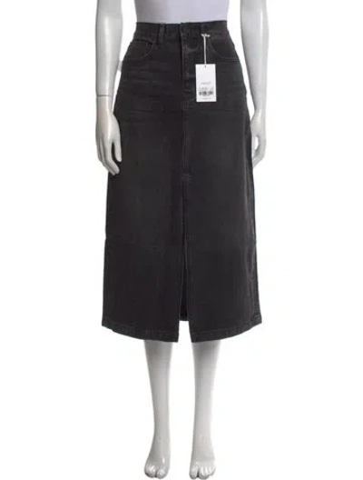 Pre-owned La Ligne Distressed Accents Midi Length Skirt W/ Tags In Black