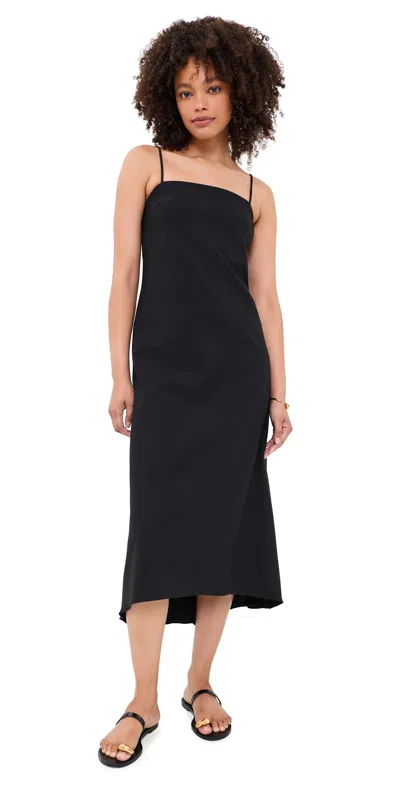 La Ligne Drape Back Dress Black