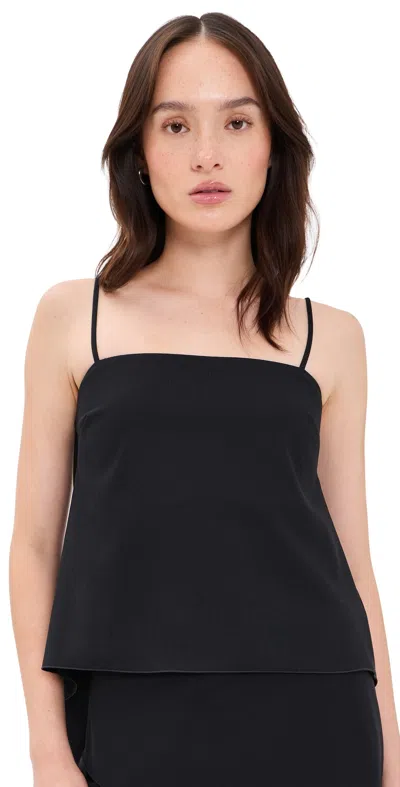La Ligne Drape Back Top Black