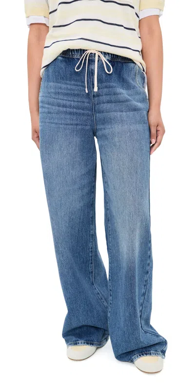 La Ligne Elastic Waist Jeans Walter In Blue