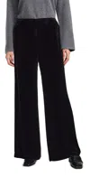 La Ligne Elasticated Velvet Pants Black In Black