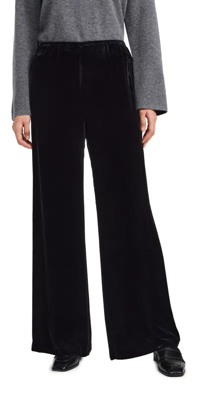 La Ligne Elasticated Velvet Pants Black