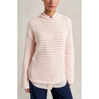 La Ligne Fine Stripe Marina Sweater In Animal Print