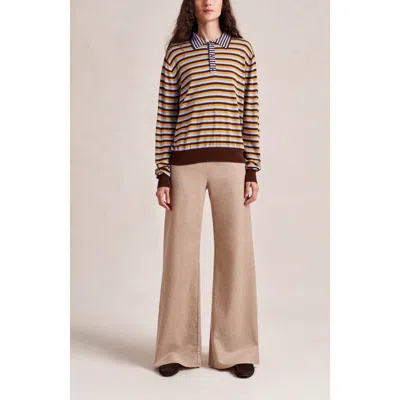 La Ligne Flannel Colby Pant In Brown