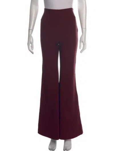 Pre-owned La Ligne Flared Pants In Burgundy