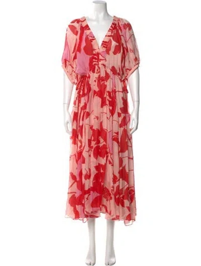 Pre-owned La Ligne Floral Print Long Dress In Multi